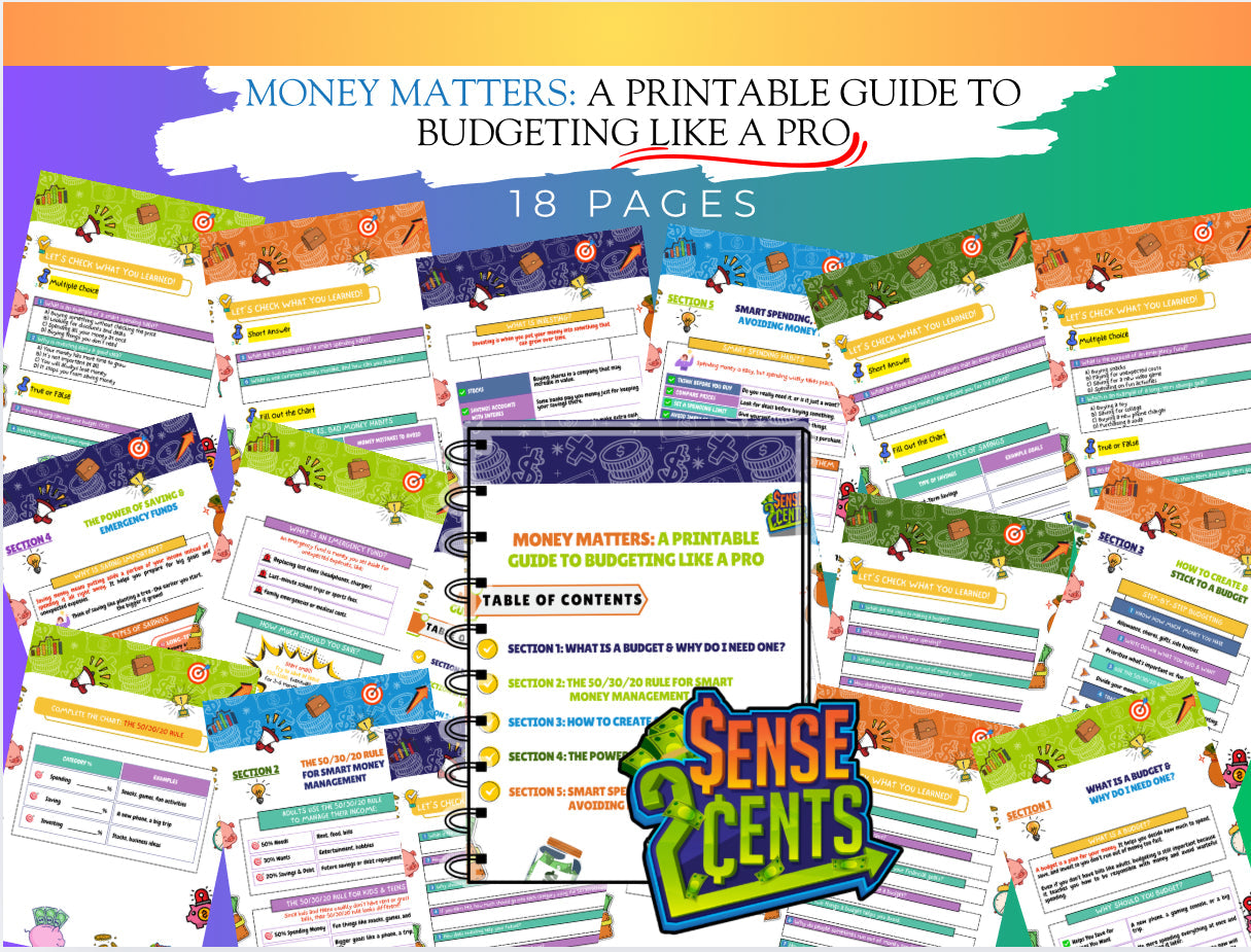 Money Matters: A Printable Guide to budgeting like a Pro